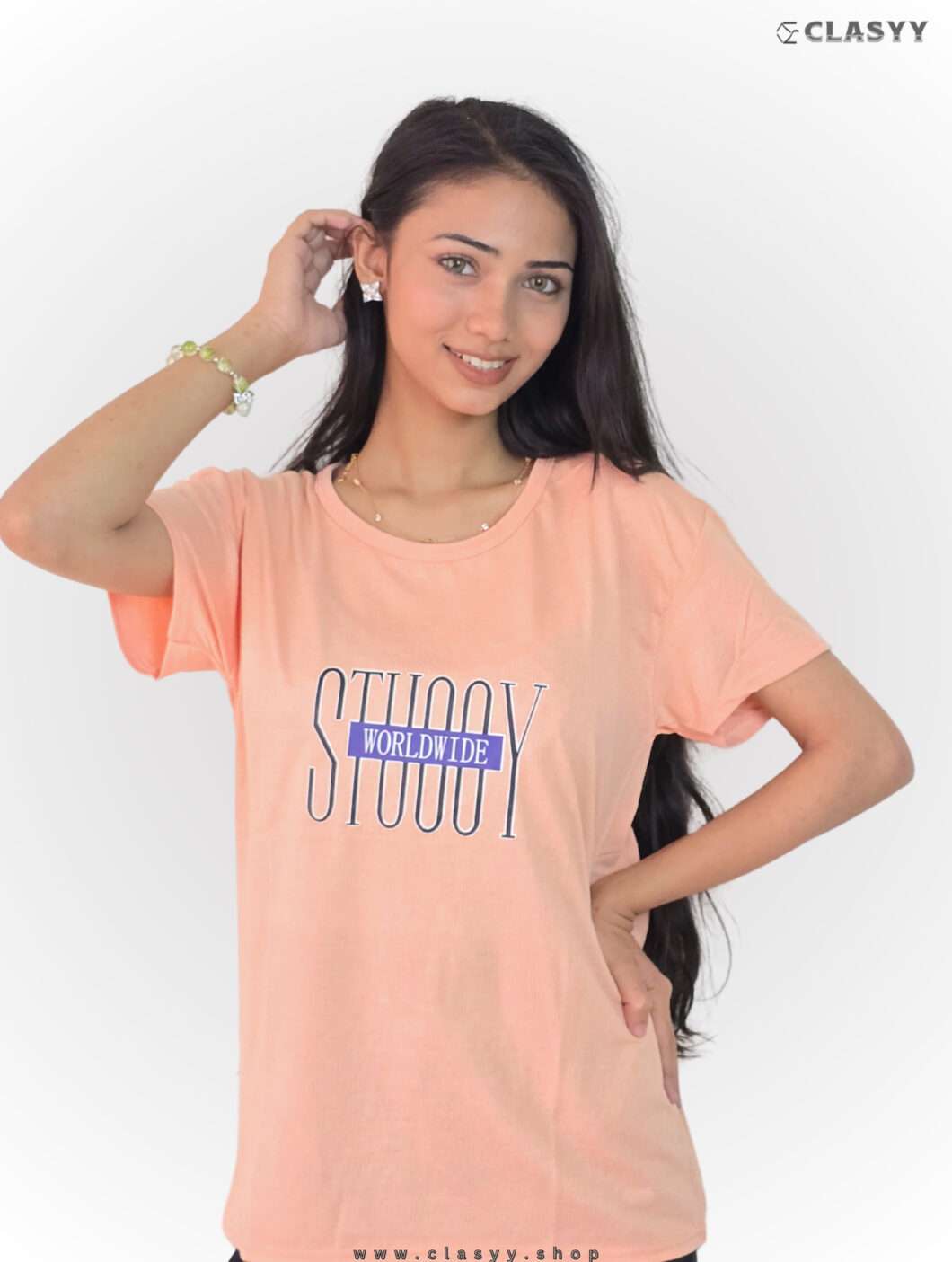 Women's Tshirt Half Sleeve Baby Pink