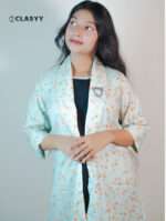 Women's Floral Printed Open Koti Shrugs- With Inner