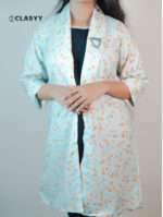Women's Floral Printed Open Koti Shrugs- With Inner