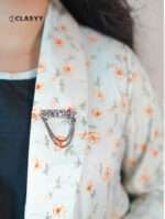 Women's Floral Printed Open Koti Shrugs- With Inner