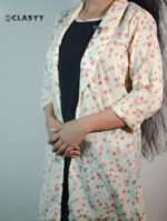 Women's Floral Printed Open Koti Shrugs- With Inner