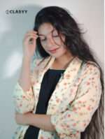 Women's Floral Printed Open Koti Shrugs- With Inner